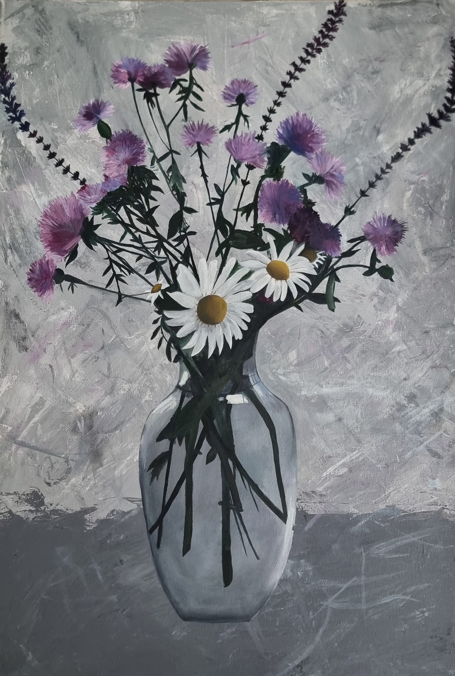 Mixed Flowers — Acrylic Still Life