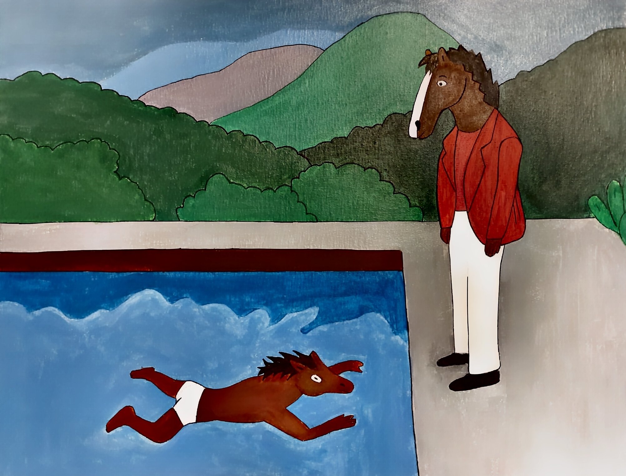 BoJack Horseman × Hockney